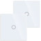JIMEIDA 2 Pack Touch Lichtschalter in weiß, Einbauschalter mit Glas Panel und Status-LED, Kein Neutralleiter Erforderlich, 1-Fach 1-Poliger Wandschalter, AC 240 V, 500 W/Fach