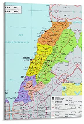 Liban-Poster, dekoratives Gemälde, Leinwand, Wandposter und Kunstbild, modernes Familien-Schlafzimmer, Deko-Poster, 20 x 30 cm, Liban-Poster, Leinwand, Kunst, Poster, modernes Büro, Familienbett
