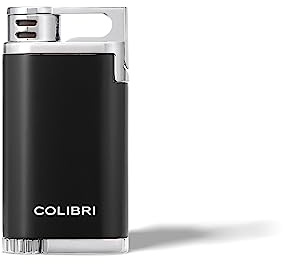 Colibri Belmont Sturmfeuerzeug - Windbeständig - Große Einstellrad - Jet Feuerzeug Mit Einzel Jetflamme - Metallkonstruktion - Gas Nachfüllbar (nicht Im Lieferumfang Enthalten) - Elegante Geschenkbox