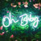BringLuck2U Oh Baby Neonlicht Weiße LED Neonschilder USB-betriebene Lichtschilder Dimmbare Buchstabe Baby Neonschild für Babyzimmer Schlafzimmer Hochzeit Geburtstagsfeier Geschenk Wand Dekoration