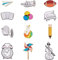 PandaHall 12 Stück Emaille Pins Klavier Akkordeon Violine Brosche Pins Rugby Flasche Bleistift Revers Abzeichen für Kleidung Hemd Jacke Rucksack Hut