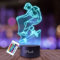 Plexido Nachtlicht Skateboard Tricks Sport Illusion Lampe 3D Nachttischlampe Geschenk für Kinder Personalisiert Graveur Weltraum Kinderzimmer LED Licht Fernbedienung 16 Farbwechsel Wohnzimmer