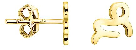 SOFIA MILANI - Damen Ohrringe 925 Silber - vergoldet/golden - Steinbock Sternzeichen Ohrstecker - E2127