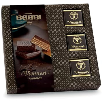 Viennesi Fondente De Luxe, 9 Wafer con Copertura e Ripieno di Crema Fondente, in Elegante Confezione Regalo, Un Cadeau Goloso da 9 Pezzi