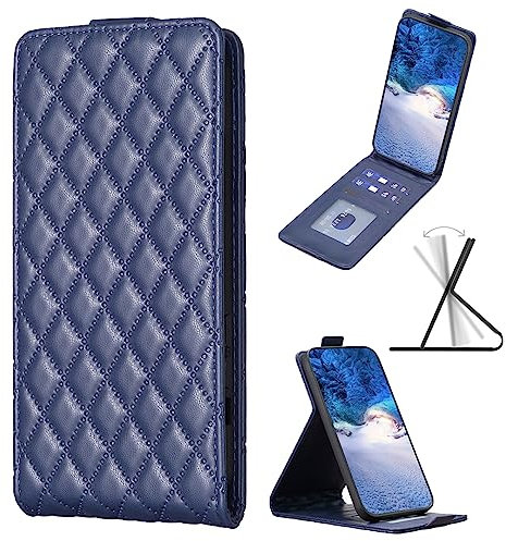 Wuhaizher iPhone 11 Case Shockproof PU Leather Flip Wallet Phone Case for Women Girls with Card Holder Folding Stand Magnetic Protect Vertical Flip Down Cover for iPhone 11, Blue