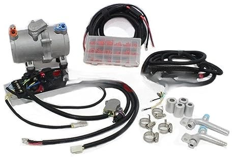 Compresor de Aire Acondicionado eléctrico de 12V 24V, compresor eléctrico de actualización sin Combustible de Nueva energía (Color : Extension Cord 12V)