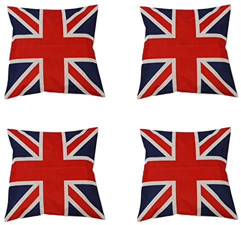 Bdfhjln 4 x Vintage britischer Stil Union Jack Flagge Kissen Kissen Kissen