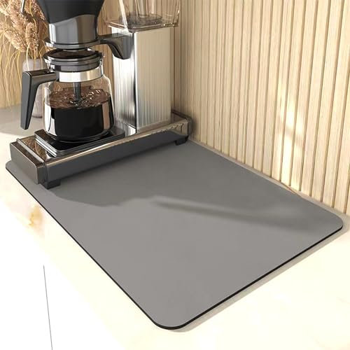 CALOPEAH Alfombrilla Escurreplatos, 40 x 30cm Alfombra Escurreplatos, Tapete Absorbente Cocina Bandeja Escurreplatos Protector