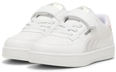 PUMA CAVEN Holo 2.0 AC+ PS Sneaker, White-Mauve Mist Silver, 32 EU