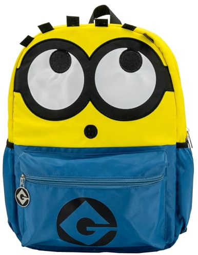 AI ACCESSORY INNOVATIONS 3D Gaming Character Backpack for Boys & Girls Bookbag with Adjustable Shoulder Straps, Minions, L, Minions