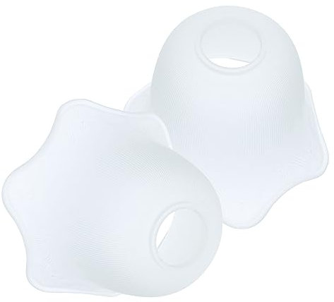 COOLHIYA 2St Lampenschirm Glas lampenschirme für tischlampe weinglas lampenschirm LED Lampenschirm empfindlich Deckenlampe Leuchter Dekorationen e27 Deckenventilator Weiß