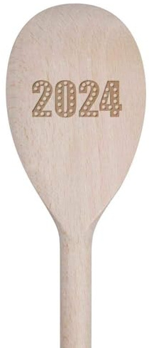 Azeeda 30cm 'Year 2024' Wooden Cooking Spoon (SO00020560)