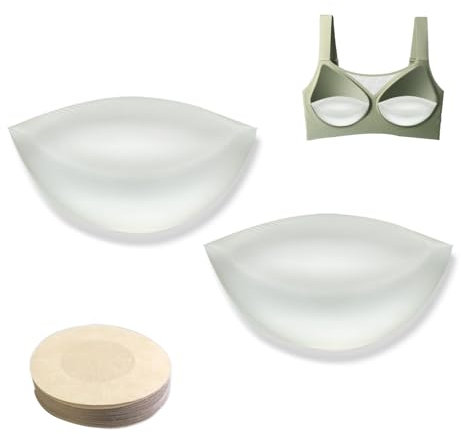 Asheyya 2PCS Chicken Fillet Bra Inserts, Clear Bra Inserts Push Up Fillers (Set)