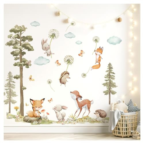 Little Deco Wandtattoo Waldtiere Fuchs Reh DL5072 M