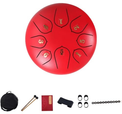 Rain Drum für Garten, Regentrommel(6、 8 、11、13)Noten, 10cm-30cm Zungentrommel, Chakra Drum Regen, Chakradrum, Tongue Drum 3-12 Zoll handpan instrument(Bonusset)