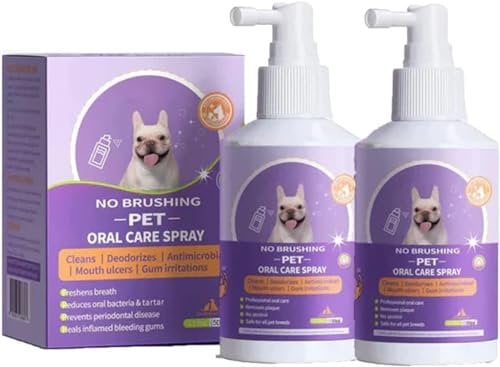 AWHXJLY Teeth Cleaning Spray for Dogs & Cats,Pet Clean Teeth Spray,Dental Care Dog Spray, Pet Breath Freshener Spray Care Cleaner - Teeth Cleaning and Breath Freshener-50ml