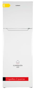 Corbero - Frigorífico 2 Puetas | CF2PH1724W | 304L | 172cm | Luz interior | Cajón Crisper | Descongelación Manual | Estantes de cristal ajustables | Blanco
