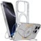 X-level for iPhone 16 Pro Max Case for Magsafe, Clear Slim Case with Invisible Stand, Military Grade Protection, Anti-Fingerprint Magnetic Mobile Phone Case for iPhone 16 Pro Max, Transparent
