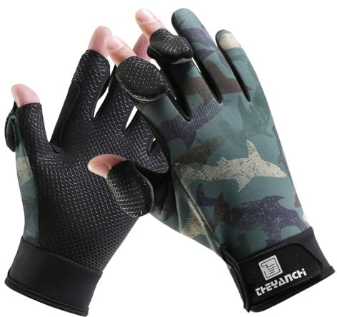Herren Cabrio Halbfinger Handschuhe;Winter Warme Handschuhe;Vollfinger Handschuhe;Fingerlose Handschuhe;Touchscreen Handschuhe;Angelhandschuhe, Dschungel-Tarnfarbe, Medium