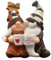 Kaffee Zwerg Statue Harz Handwerk Ornament Hause Desktop Liebhaber Wanddekorationen (Yellow, 9.5X6.5X12cm)