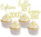 DazzJoy 24 Stk Glitzer Cupcake Topper 18. Geburtstag, Gold, Torten Deko 18. Geburtstag Junge Mädchen