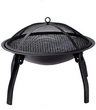 Tragbare faltbare Eisen-Tisch-Feuerstelle, 55 x 45 cm, für Winterheizung und Grill, tragbare und praktische Feuerstelle für den Außenbereich