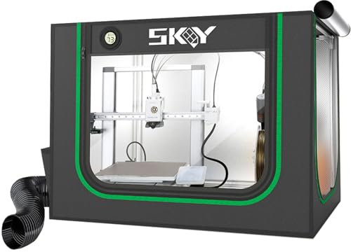 3D Printer Enclosure for Bambu Lab A1,A1 Mini with LED Light,Fan Extraction Kit,Thermo-Hygrometer, Fireproof Dustproof Tent Constant Temperature Protective Cover,850 * 580 * 580mm