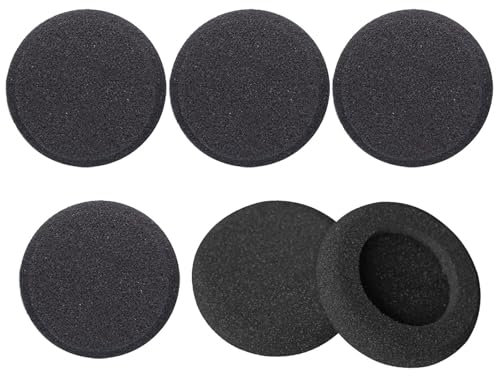 Ohrpolster Ersatz Polster, Ersatz Ohrpolster Schaum, 6 Stücke Ohrpolster Kopfhörer Ersatz, Ohrkissen Schwarzer Schaum, Ersatz Ohrpolster, Ohrpolster Kopfhörer, Ersatz Ohrpolster für Kopfhörer-55mm