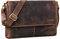 STILORD 'Oskar' Umhängetasche Laptoptasche 15 Zoll aus echtem Leder Messenger Bag Business Vintage Look Kuriertasche zum Umhängen für Damen und Herren Echtleder, Farbe:soria - braun