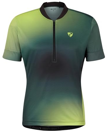 Ziener Herren NEMIC Fahrradtrikot/Radtrikot - Mountainbike|Rennrad - atmungsaktiv, schnelltrocknend, elastisch, Kurzarm, Black.bitter Lemon, 60