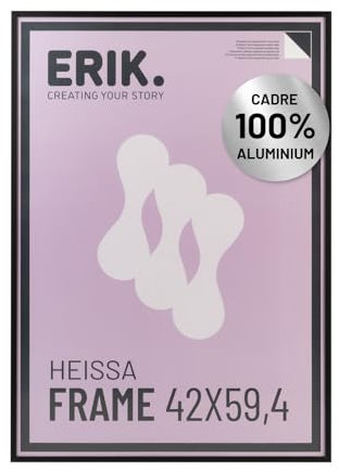 Grupo Erik - Cadre 42 x 59 cm Noir Mat, en Aluminium | Décoration Murale, Cadre Format A2
