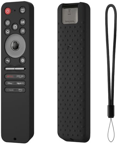 Hi Color Funda protectora suave y duradera compatible con LG MR25GA Series TV Remote MR25GA funda de silicona negra