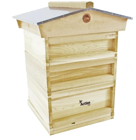 Actiasbee National Beehive – New Zealand Pine Hive with Gabled Roof | Flat Pack Wooden Beehive