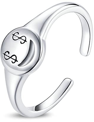 SLCHJX Ring Open Ring Cash Eyes Verstellbarer Ringschmuck