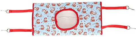 WFNIHONHON Hamster-Tunnel-Hängematte, hochwertiges Flanell-Polyester-Material, Mehrzweck-Hängebett mit 3 Öffnungen, Haken-Design für Frettchen, Meerschweinchen, Eichhörnchen (Kleiner Tiger)