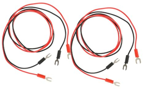 RUNROTOO 4pcs Turntable Earth Grounding Wire Copper Circuit Phonograph Connecting Cable Test Wire for Record Player Anti-hum Buzz Noise Reduction
