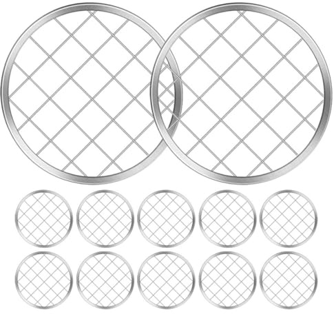 BESTYASH Metall Stifthaltergitter Abnehmbares Design Edelstahl und Blumengitter 12 Stück Einfach zu Reinigen für Mason Jar Deckel für Büro und Zuhause