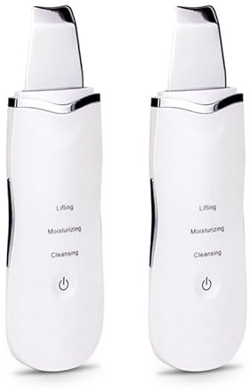 AmazValue Global Spatule à ultrasons pour le visage, outil électrique de nettoyage et d'exfoliation du visage avec 3 modes, rechargeable pour les soins de la peau à domicile