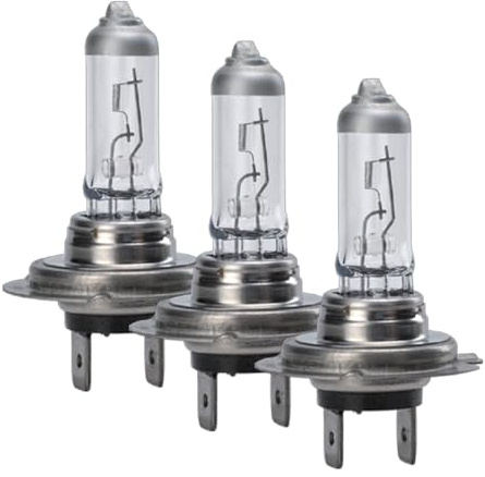 Netagon H7 Headlight Bulb - X3 H7 477 Car Headlight Bulb, 12V 55W Headlight Bulbs Light Bulbs, Dipped Headlamp Halogen Bulb PX26D Base Headlight Standard Bulbs - 3 PACK