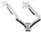 Allcam GSA22WD Gas Powered Monitor Arm Wall Mount w/vesa bracket for 17-27 Screens: Tilt Swivel Orientation Adjustments in White and Black