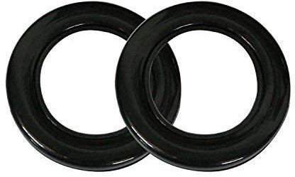 Trimming Shop Curtain Eyelets Plastic Round Grommet Rings Clips for Window, Door, Room Curtains & Drapes, DIY Drapery Supplies, Backdrop Attachment (Black, 10pcs)