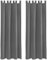 Bestlivings Blickdichte Gardine im 2er Pack mit Schlaufen (140x145 cm/Anthrazit) + 2 Raffhalter, in vielen Farben