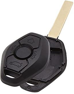 sourcing map Auto Schlüssel Gehäuse Schlüsselhülle Cover mit 3 Tasten Schal Schlüsselgehäuse für BMW 1 3 5 6 7 Series E38 E39 E46 E60 E61 E81 E83 E85 X3 X5 Z3
