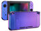 eXtremeRate Glossy Back Plate for Nintendo Switch Console, NS Joy con Handheld Controller Housing with Full Set Buttons, DIY Replacement Shell for Nintendo Switch - Chameleon Purple Blue