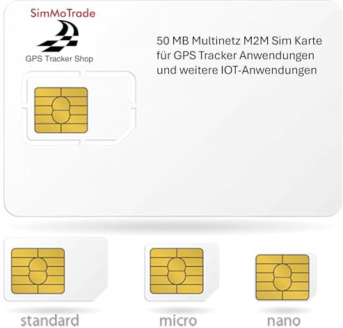 Simmotrade® M2M - Tarjeta SIM de red múltiple para GPS Tracker, Smart Home, seguridad, sensor de transmisión, transmisión de datos, Smart City, IOT, triple SIM
