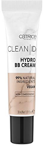 CATRICE Clean ID Hydro BB Cream, Make Up, Foundation, Nr. 010 Light, nude, für sensible Haut, für trockene Haut, für Mischhaut, feuchtigkeitsspendend, natürlich, vegan, ohne Parfüm (30ml)