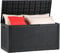 YITAHOME 380 Liter Gartenbox Wasserdicht, Abschließbarem Garten Auflagenbox, Outdoor kissenbox Wetterfest Aufbewahrungsbox mit Seitengriffen für Gartengeräten Poolzubehör Spielzeug, Schwarz