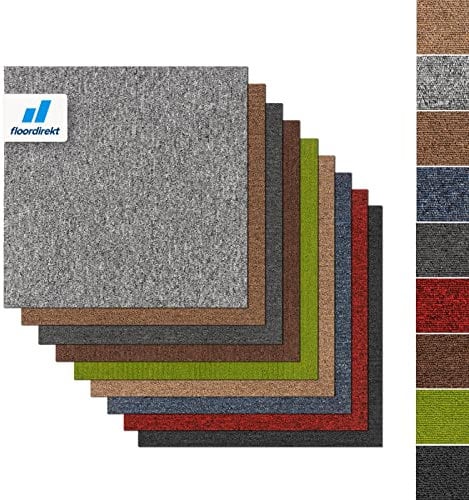 Carpet Tile, Moscow (50 x 50 cm) Loose Laying Bitumen Back Carpet Tiles, Non-Slip Carpet Plank Flooring for Office, Hotel and Home, Easy to Clean (Beige)