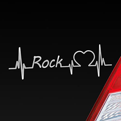 Hellweg Druckerei Auto Aufkleber Rock Puls Herzschlag Fun Sticker Heckscheibenaufkleber Autoaufkleber