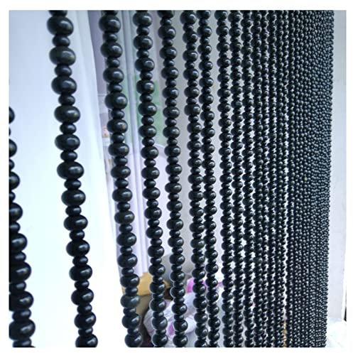 Stilvoll Schwarz Tür Vorhang Hölzern Perle Im Leerlauf Mit 27 Stränden für Wohnzimmer Feng Shui Bambus Mit Perlen Senken Von Dew Design Von Bildschirmblenden,Schwarz,27strands75x195cm